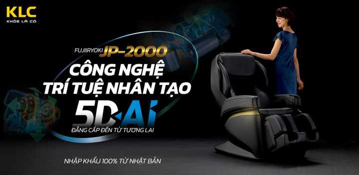 Ghế massage Nhật JP-2000 đẳng cấp với công nghệ trí tuệ nhân tạo 5D-AI - 2