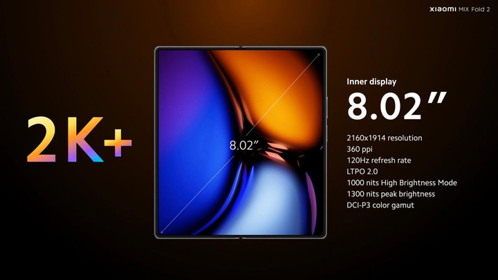 Xiaomi giới thiệu smartphone màn hình gập MIX Fold 2, mỏng chỉ 5,4 mm - 13