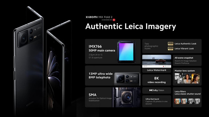 Xiaomi giới thiệu smartphone màn hình gập MIX Fold 2, mỏng chỉ 5,4 mm - 6