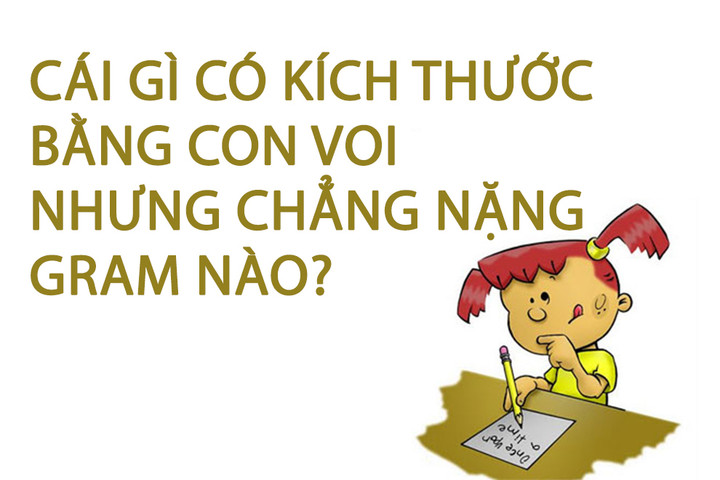 Cái gì có kích thước bằng con voi nhưng chẳng nặng gram nào? - 1