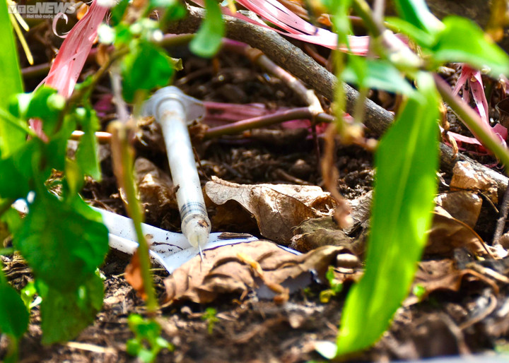 Hãi hùng bơm kim tiêm vứt nhan nhản trên cầu bộ hành tại TP.HCM - 12