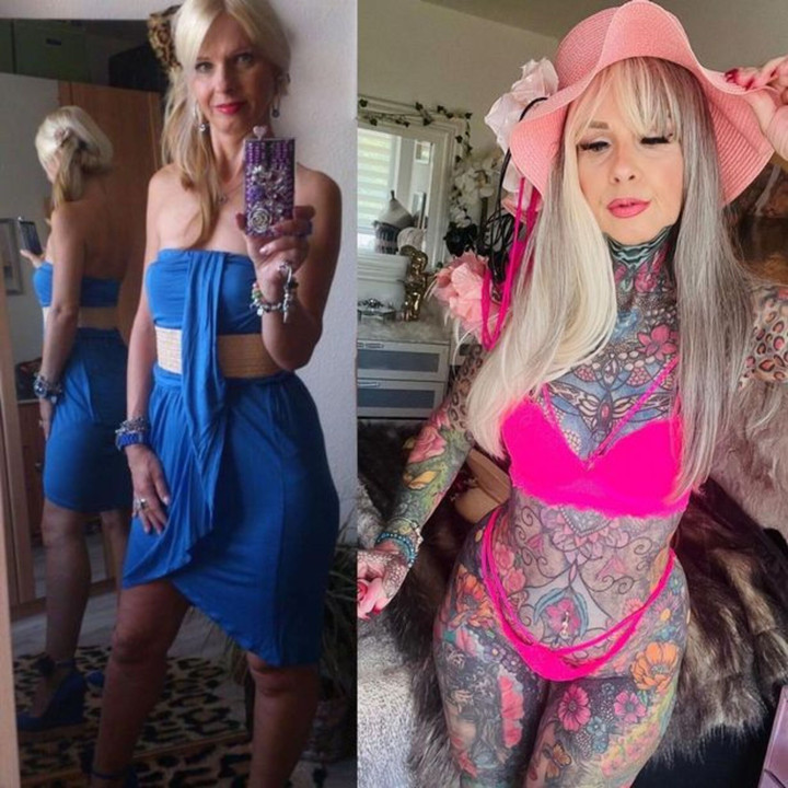 Người phụ nữ U60 chi hơn nửa tỷ biến cơ thể thành vườn hoa bằng cách xăm - 6