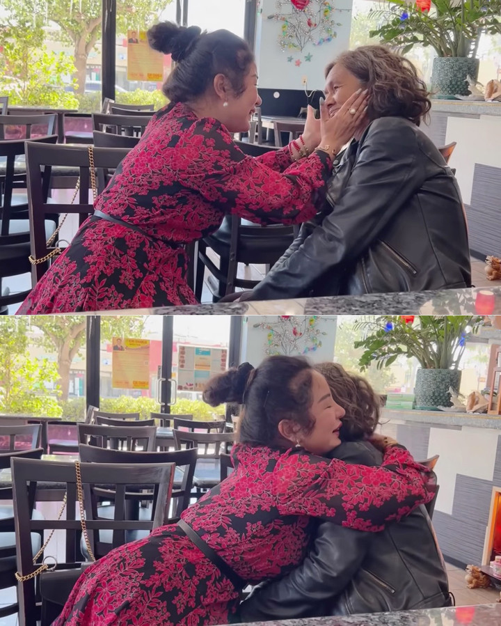 Thuý Nga 'vui run người' khi vô tình gặp lại ca sĩ Kim Ngân - 1