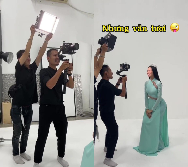 Á hậu Bảo Ngọc 'khổ sở' với chiều cao 1m85 - 1