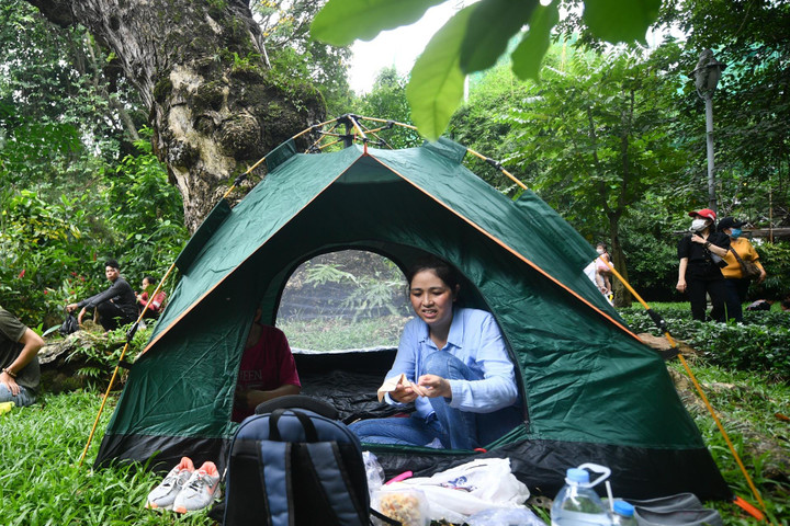 TP.HCM: Thảo Cầm Viên thành điểm cắm trại đông vui dịp nghỉ lễ - 4