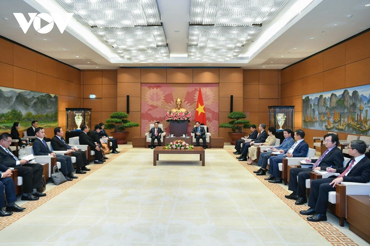 Chủ tịch Quốc hội Vương Đình Huệ tiếp đoàn Kiểm toán Nhà nước Lào - 2