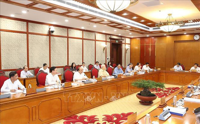 Tổng Bí thư chủ trì họp Bộ Chính trị và Ban Bí thư cho ý kiến một số đề án - 3