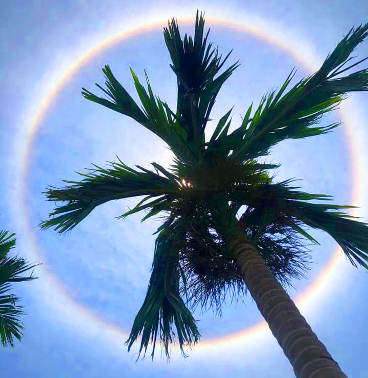 Ánh hào quang hiếm gặp xuất hiện giữa trưa ở Quảng Ninh - 2