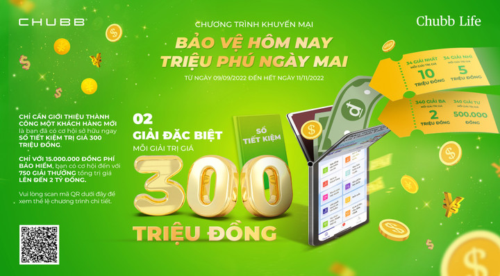 Tham gia bảo hiểm Chubb Life Việt Nam, cơ hội sở hữu sổ tiết kiệm 300 triệu đồng - 1
