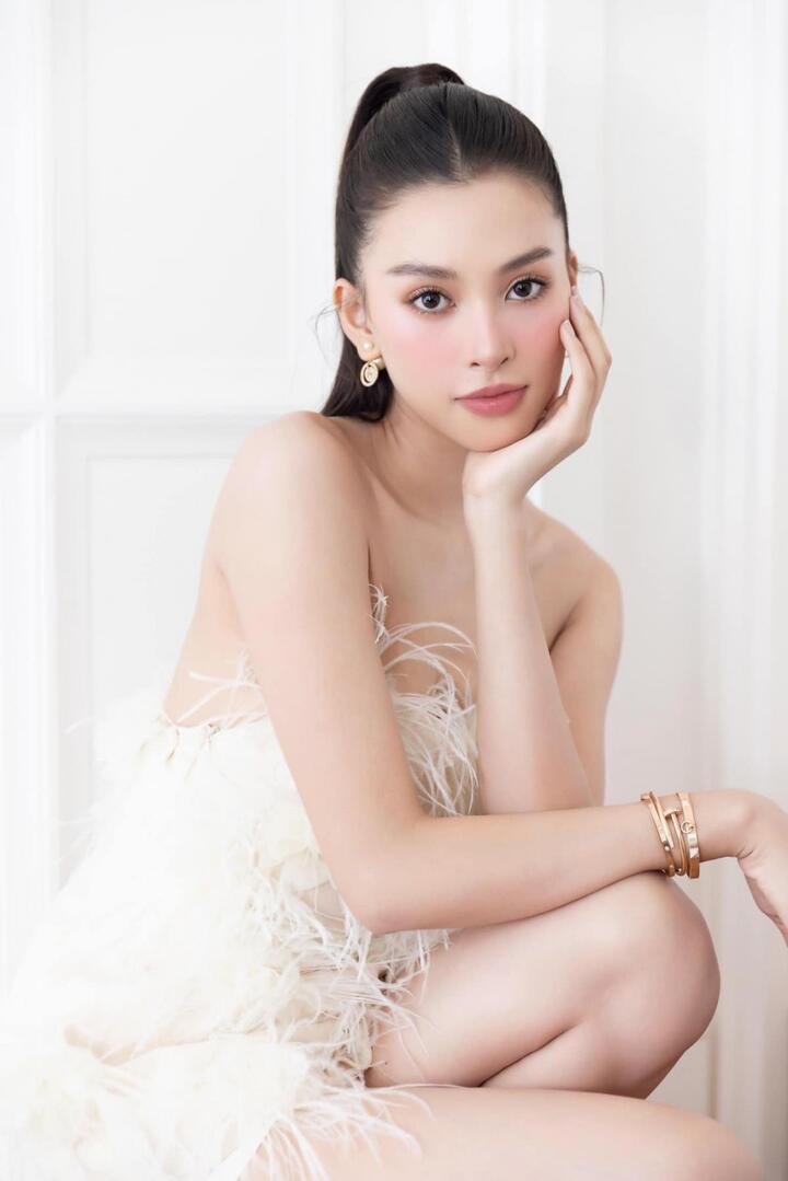 Hoa hậu Tiểu Vy diện đầm lông vũ kiêu sa như công chúa - 1