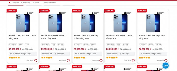 Giá iPhone 13 giảm mạnh sau khi iPhone 14 mở bán chính thức - 1