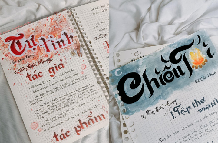 Tròn mắt trước cuốn vở Văn đẹp như tranh vẽ của nữ sinh lớp 12 - 4