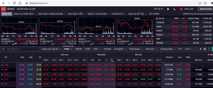 Gần 700 mã giảm, VN-Index mất hơn 22 điểm - 1