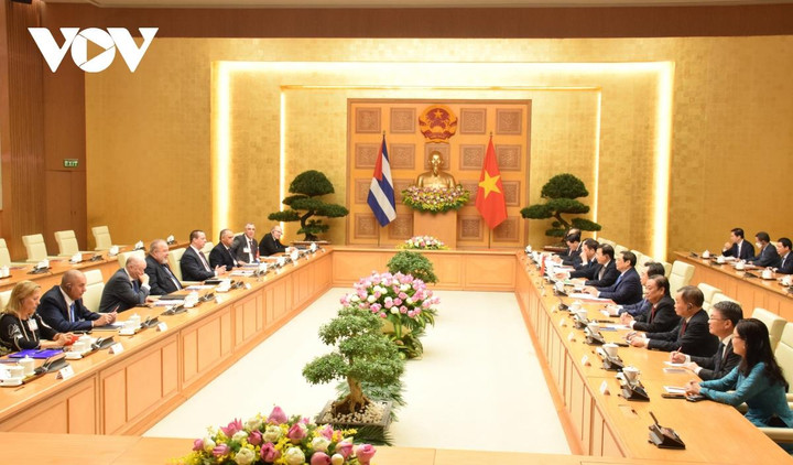 Thủ tướng Phạm Minh Chính chủ trì Lễ đón chính thức Thủ tướng Cuba - 4