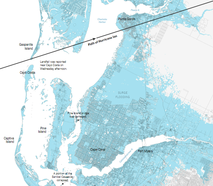 Ảnh: Florida tan hoang trước siêu bão Ian - 7