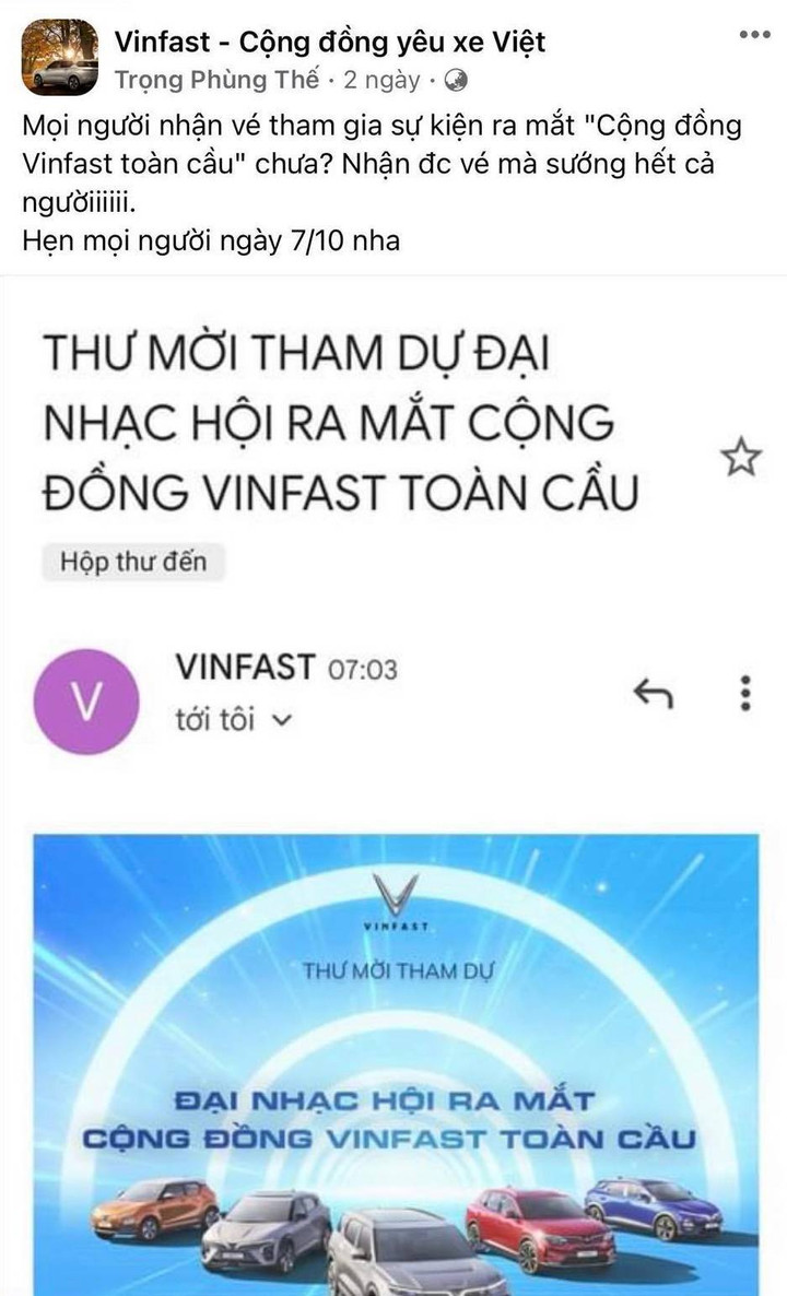 Cộng đồng yêu xe hào hứng 'khoe' vé đại nhạc hội VinFast - 2