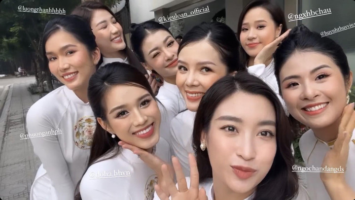 Dàn Hoa hậu, Á hậu rạng rỡ trong lễ ăn hỏi của Bình An - Phương Nga - 3