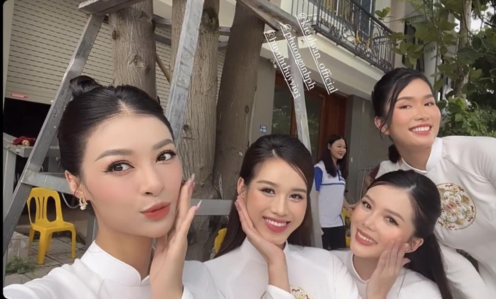 Dàn Hoa hậu, Á hậu rạng rỡ trong lễ ăn hỏi của Bình An - Phương Nga - 4