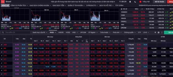 Chứng khoán tiếp tục lao dốc, VN-Index giảm hơn 40 điểm - 1