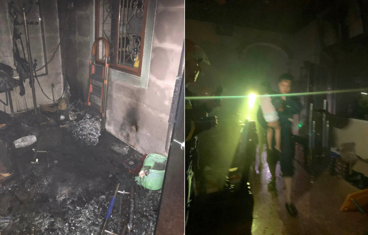 Cứu kịp thời 4 người mắc kẹt trong đám cháy lúc rạng sáng - 1