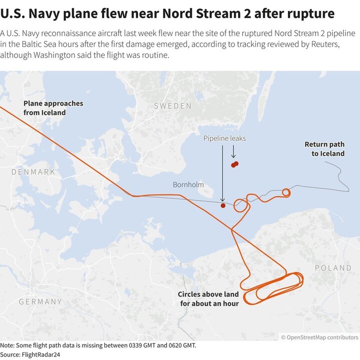 Hải quân Mỹ tuyên bố không liên quan đến sự cố đường ống Nord Stream - 1