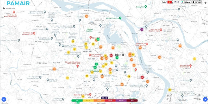 Hà Nội ô nhiễm không khí ở ngưỡng rất xấu - 1