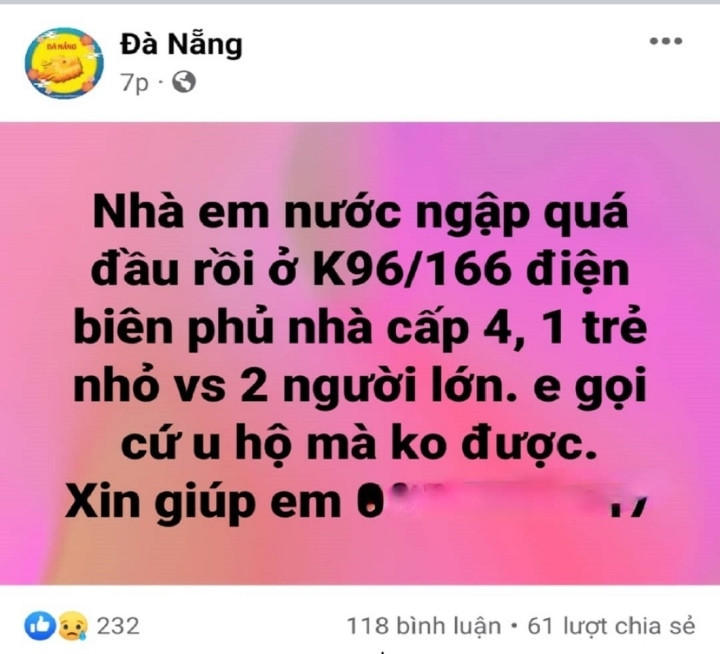 Đà Nẵng ngập sâu, người dân lên mạng xã hội kêu cứu - 10
