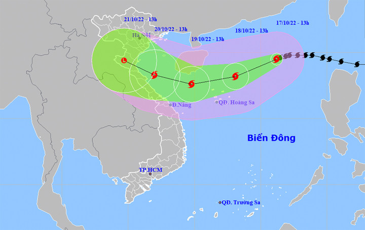 Bão số 6 tăng cấp, hướng vào đất liền Hà Tĩnh đến Thừa Thiên Huế - 1