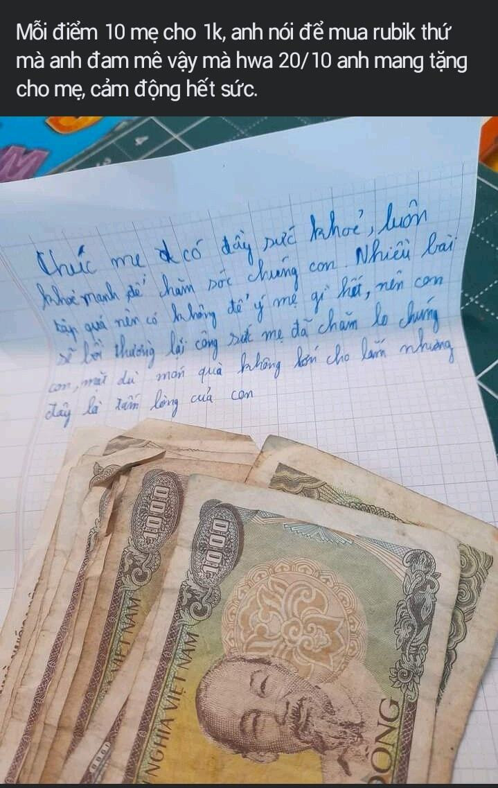 Cậu bé gom hết tiền lẻ ‘bồi thường’ cho mẹ nhân ngày 20/10 kèm thư tay xúc động - 1