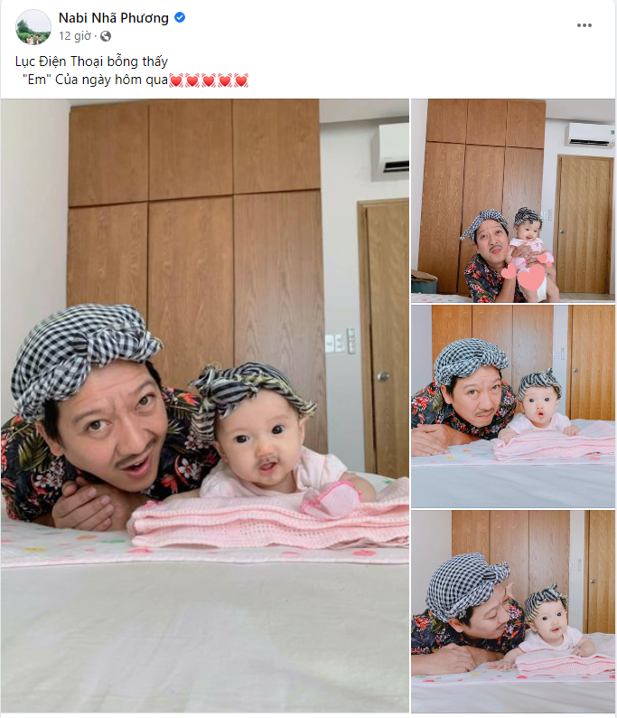 Nhã Phương công bố loạt khoảnh khắc đáng yêu của Trường Giang và ái nữ ngày nhỏ - 1