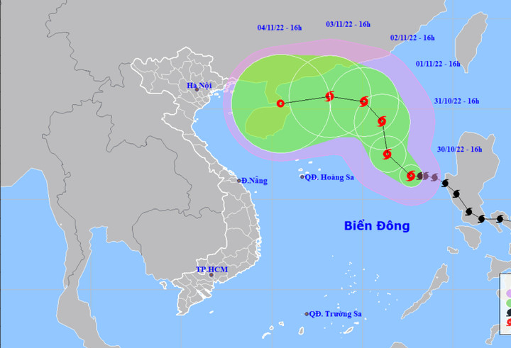 Bão số 7 liên tục đổi hướng trên Biển Đông, có thể mạnh dần lên - 1