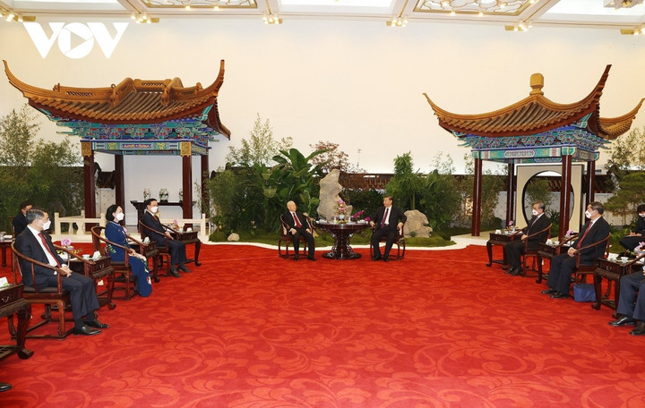 Toàn cảnh lễ đón chính thức, hội đàm giữa Tổng Bí thư Việt Nam - Trung Quốc - 18