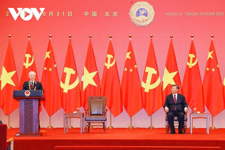 Toàn cảnh lễ đón chính thức, hội đàm giữa Tổng Bí thư Việt Nam - Trung Quốc - 15