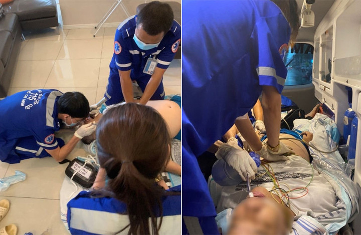 Nhân viên y tế mướt mồ hôi, tay run lên vì ép tim cứu người bệnh - 1