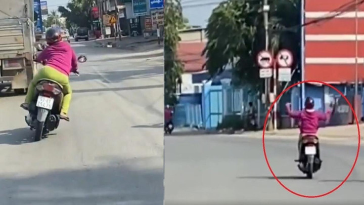 Nữ tài xế lạng lách, đánh võng, buông 2 tay giữa làn ô tô ở Bình Dương - 1