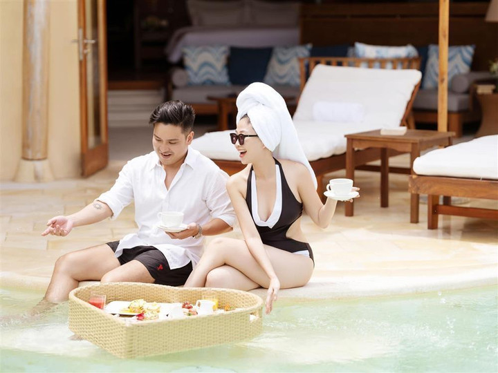 Liêu Hà Trinh mùi mẫn bên chồng trong không gian nghỉ dưỡng sang trọng - 7