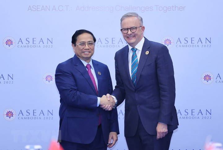 Thủ tướng Phạm Minh Chính gặp Thủ tướng Singapore, Australia - 4