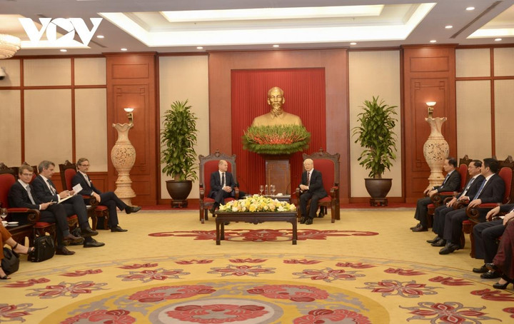 Tổng Bí thư Nguyễn Phú Trọng tiếp Thủ tướng Đức Olaf Scholz - 2