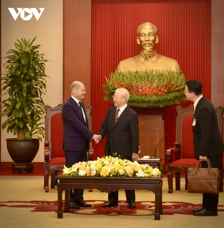 Tổng Bí thư Nguyễn Phú Trọng tiếp Thủ tướng Đức Olaf Scholz - 3