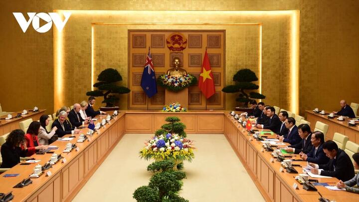 Thủ tướng Phạm Minh Chính chủ trì Lễ đón và hội đàm với Thủ tướng New Zealand - 9