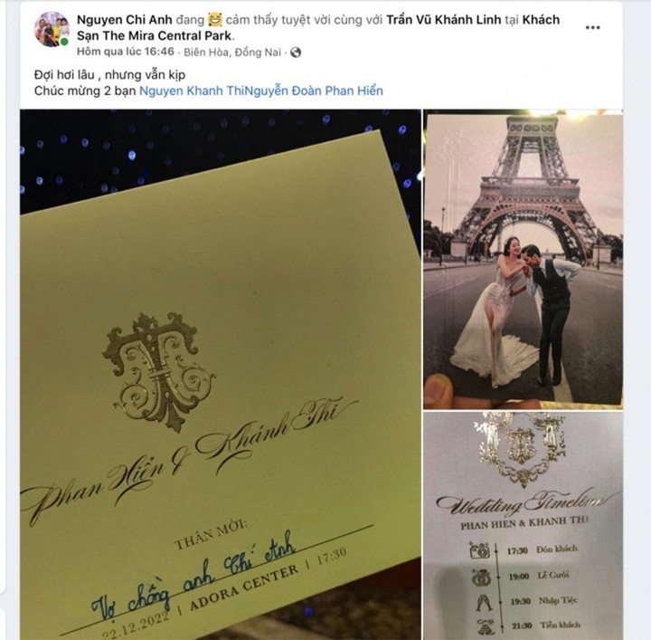 Đám cưới Khánh Thi và Phan Hiển được tổ chức ngày 22/12 - 1