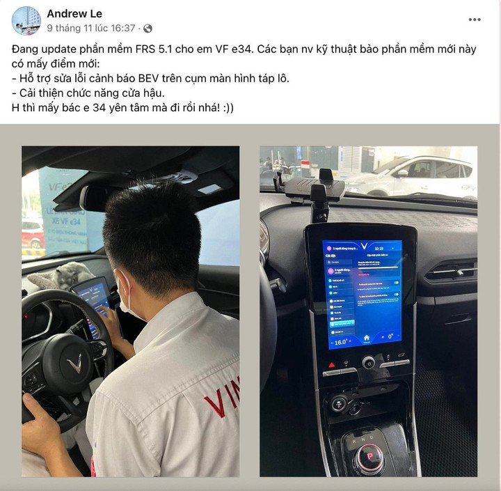 Người dùng VF e34 hài lòng sau khi cập nhật phần mềm và thay ắc quy miễn phí - 1