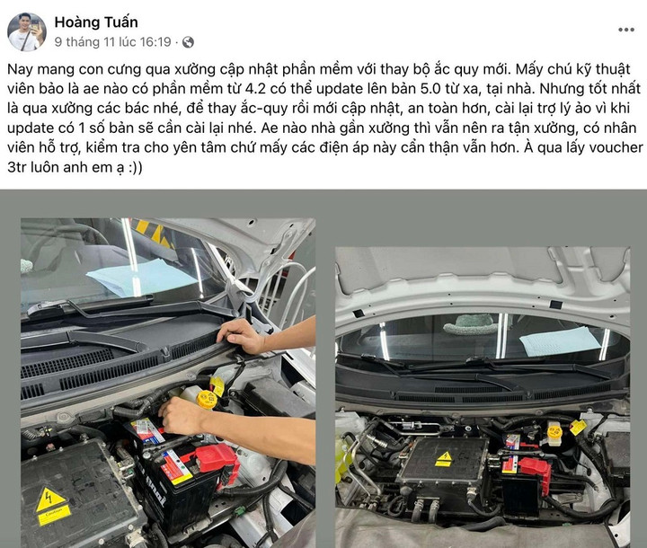 Người dùng VF e34 hài lòng sau khi cập nhật phần mềm và thay ắc quy miễn phí - 4