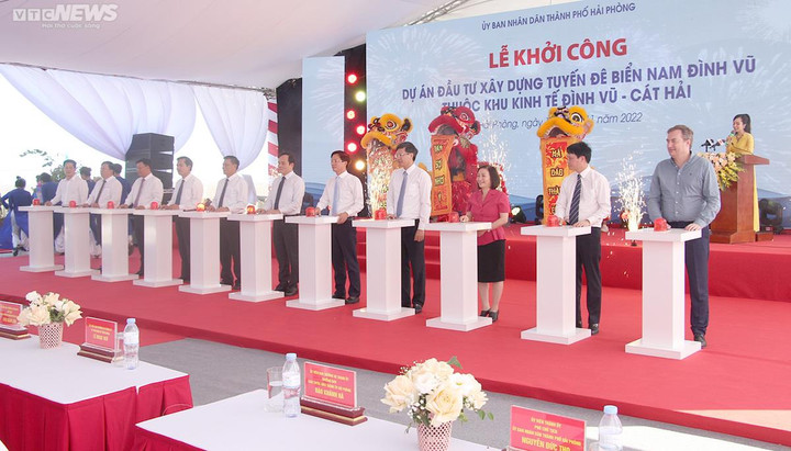 Hải Phòng xây dựng tuyến đê biển Nam Đình Vũ gần 2.300 tỷ đồng - 1