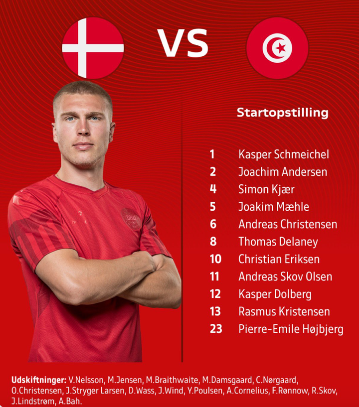 Trực tiếp bóng đá Đan Mạch 0-0 Tunisia: Đan Mạch mất bàn thắng - 6