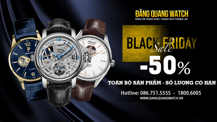 Giảm 50% toàn bộ sản phẩm tại Đăng Quang Watch dịp Black Friday - 1