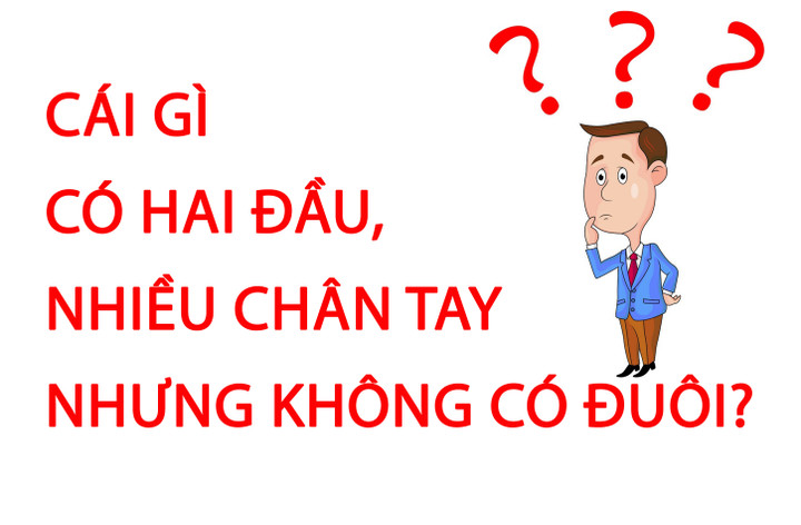 Cái gì có hai đầu, nhiều chân tay nhưng không có đuôi? - 1