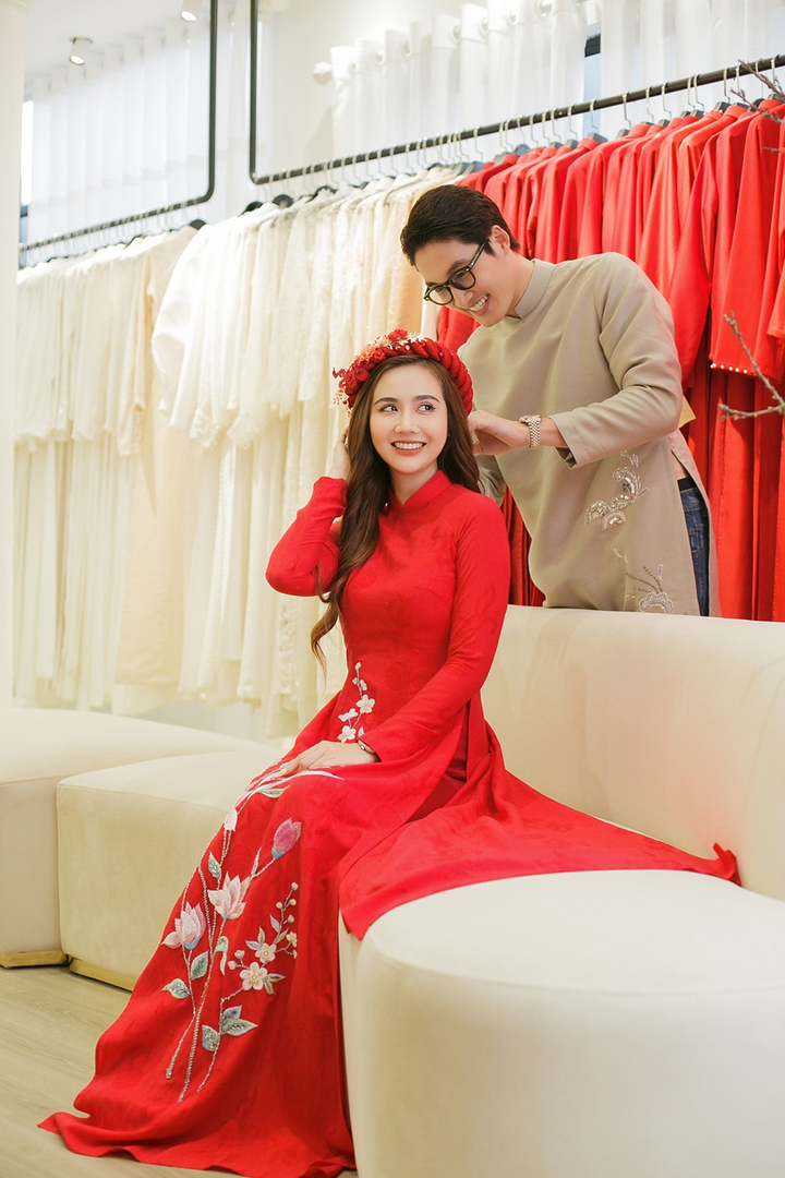 Đình Tú cùng Huyền Lizzie đi thử áo dài cưới - 5