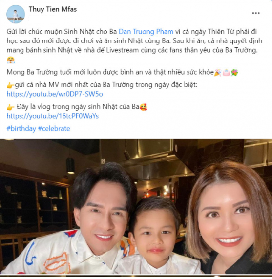 Đan Trường diện đồ đôi, đón sinh nhật cùng con trai và vợ cũ - 4