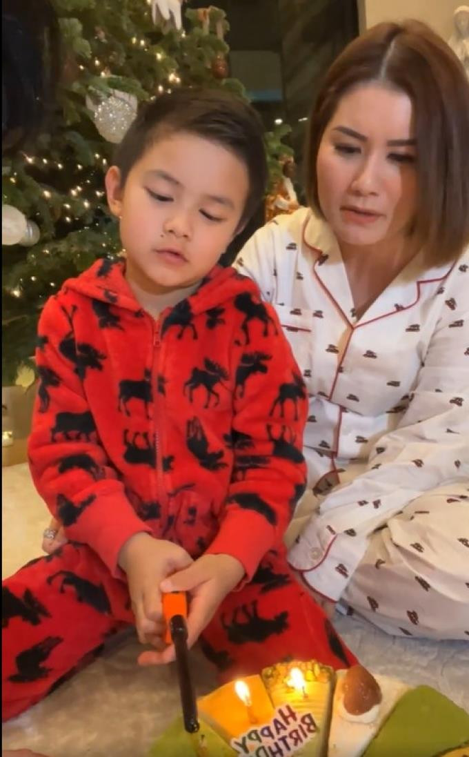 Đan Trường diện đồ đôi, đón sinh nhật cùng con trai và vợ cũ - 2